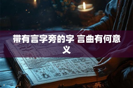 带有言字旁的字 言曲有何意义