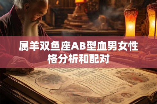 属羊双鱼座AB型血男女性格分析和配对