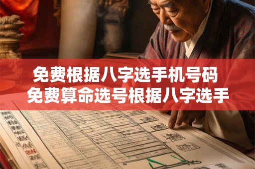 免费根据八字选手机号码 免费算命选号根据八字选手机号码可靠吗