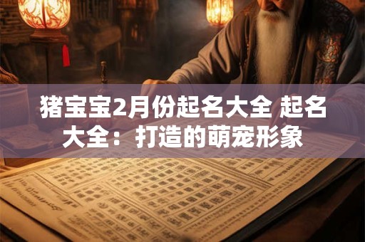 猪宝宝2月份起名大全 起名大全：打造的萌宠形象
