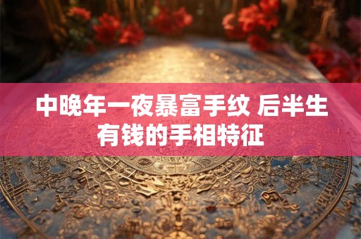 中晚年一夜暴富手纹 后半生有钱的手相特征