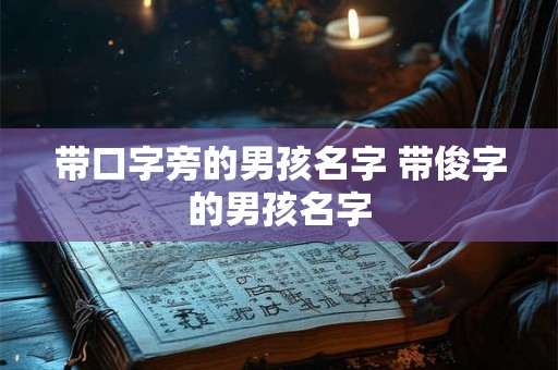 带口字旁的男孩名字 带俊字的男孩名字