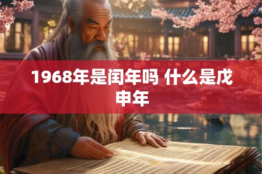 1968年是闰年吗 什么是戊申年