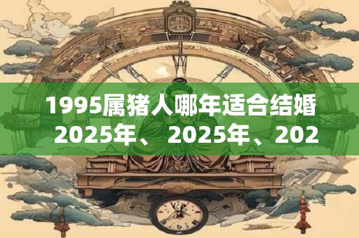 1995属猪人哪年适合结婚  2025年、 2025年、2027年