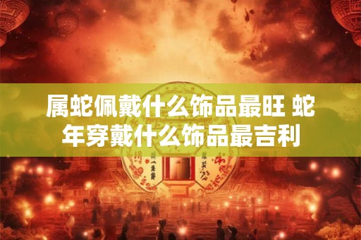 属蛇佩戴什么饰品最旺 蛇年穿戴什么饰品最吉利