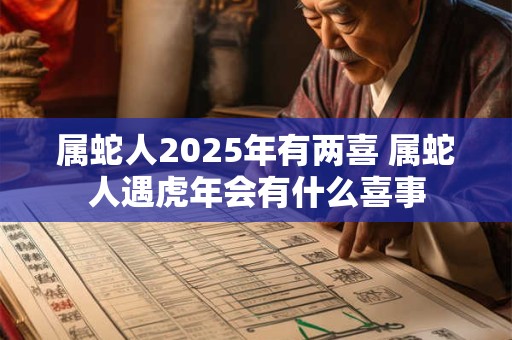 属蛇人2025年有两喜 属蛇人遇虎年会有什么喜事