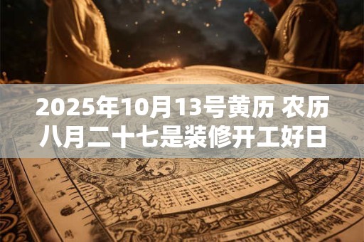 2025年10月13号黄历 农历八月二十七是装修开工好日子吗