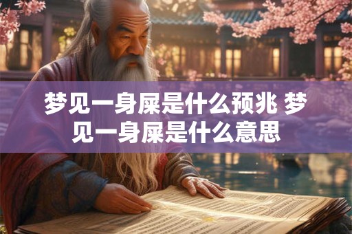 梦见一身屎是什么预兆 梦见一身屎是什么意思