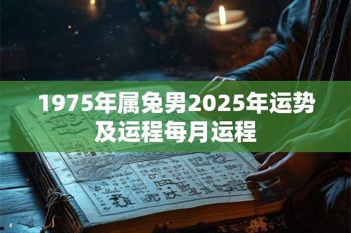 1975年属兔男2025年运势及运程每月运程
