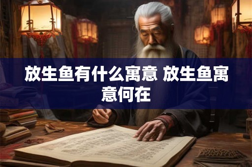 放生鱼有什么寓意 放生鱼寓意何在