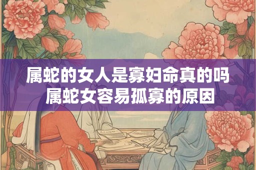属蛇的女人是寡妇命真的吗 属蛇女容易孤寡的原因