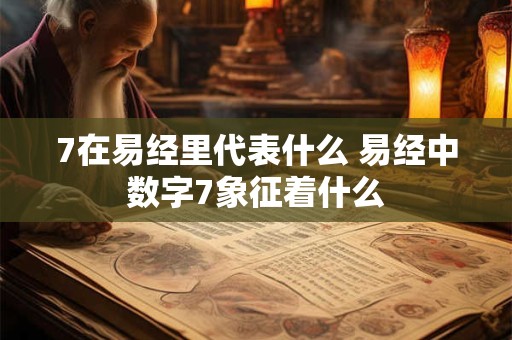 7在易经里代表什么 易经中数字7象征着什么