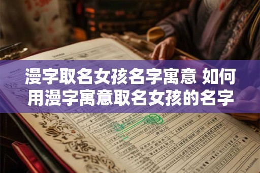 漫字取名女孩名字寓意 如何用漫字寓意取名女孩的名字