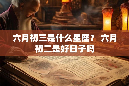 六月初三是什么星座？ 六月初二是好日子吗