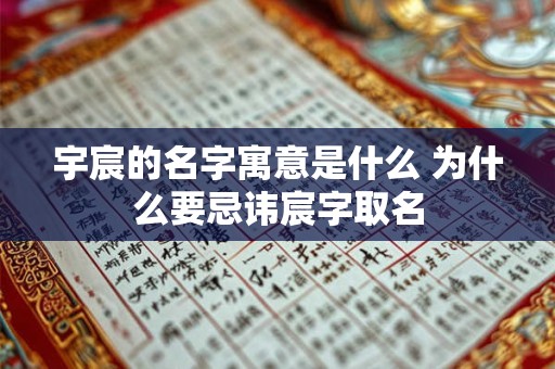 宇宸的名字寓意是什么 为什么要忌讳宸字取名
