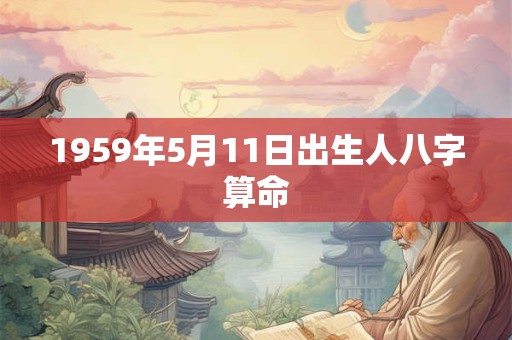 1959年5月11日出生人八字算命