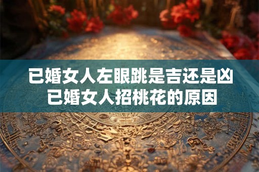 已婚女人左眼跳是吉还是凶 已婚女人招桃花的原因