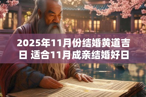 2025年11月份结婚黄道吉日 适合11月成亲结婚好日子