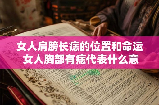 女人肩膀长痣的位置和命运 女人胸部有痣代表什么意思