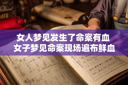 女人梦见发生了命案有血 女子梦见命案现场遍布鲜血代表什么意义