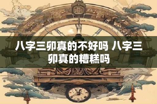 八字三卯真的不好吗 八字三卯真的糟糕吗