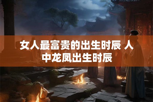 女人最富贵的出生时辰 人中龙凤出生时辰