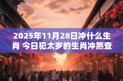 2025年11月28日冲什么生肖 今日犯太岁的生肖冲煞查询：