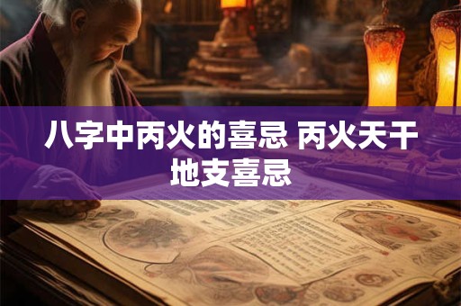 八字中丙火的喜忌 丙火天干地支喜忌
