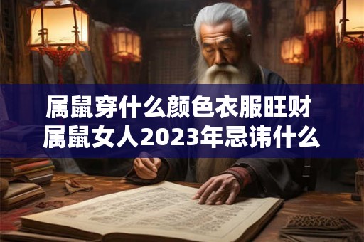 属鼠穿什么颜色衣服旺财 属鼠女人2023年忌讳什么颜色