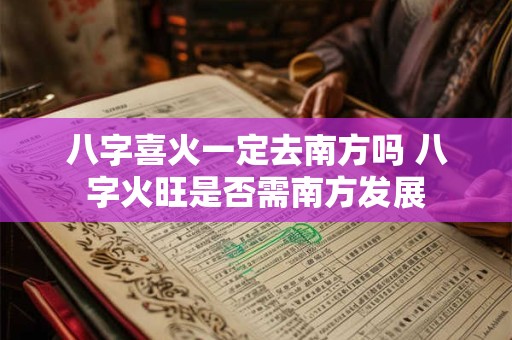 八字喜火一定去南方吗 八字火旺是否需南方发展