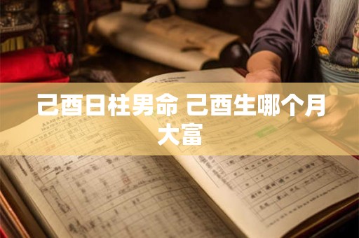 己酉日柱男命 己酉生哪个月大富