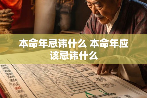 本命年忌讳什么 本命年应该忌讳什么