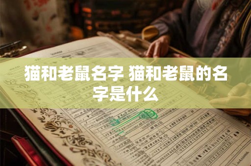猫和老鼠名字 猫和老鼠的名字是什么