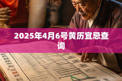 2025年4月6号黄历宜忌查询