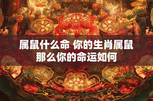 属鼠什么命 你的生肖属鼠那么你的命运如何