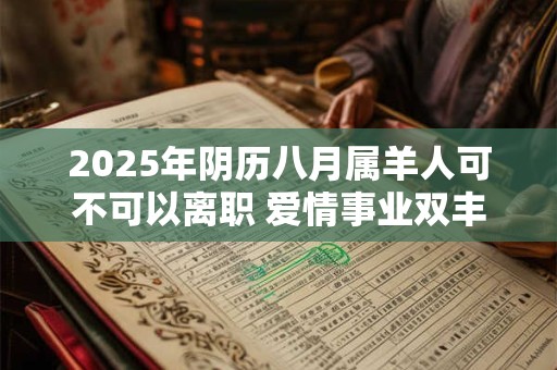 2025年阴历八月属羊人可不可以离职 爱情事业双丰收
