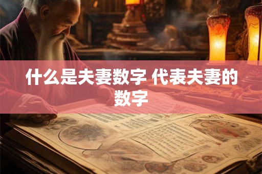 什么是夫妻数字 代表夫妻的数字