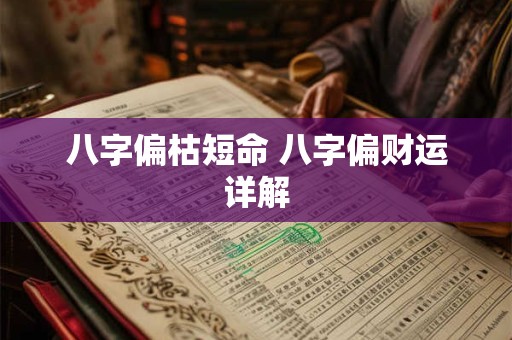 八字偏枯短命 八字偏财运详解