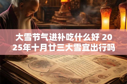 大雪节气进补吃什么好 2025年十月廿三大雪宜出行吗