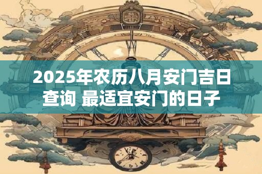 2025年农历八月安门吉日查询 最适宜安门的日子
