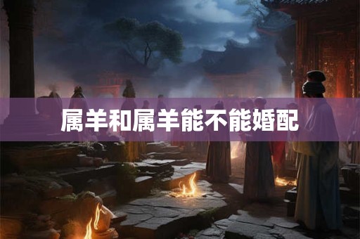 属羊和属羊能不能婚配