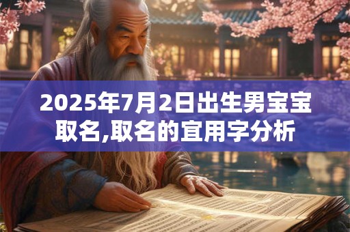 2025年7月2日出生男宝宝取名,取名的宜用字分析 2025年7月2日出生男宝宝取名,取名的宜用字分析
