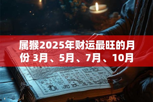属猴2025年财运最旺的月份 3月、5月、7月、10月
