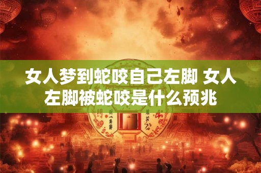 女人梦到蛇咬自己左脚 女人左脚被蛇咬是什么预兆
