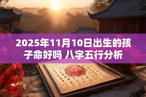2025年11月10日出生的孩子命好吗 八字五行分析