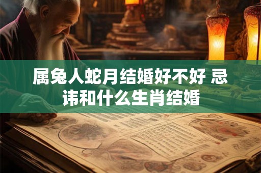 属兔人蛇月结婚好不好 忌讳和什么生肖结婚