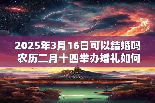 2025年3月16日可以结婚吗 农历二月十四举办婚礼如何
