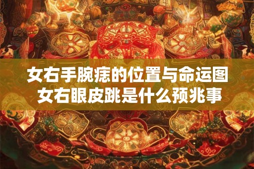 女右手腕痣的位置与命运图 女右眼皮跳是什么预兆事件