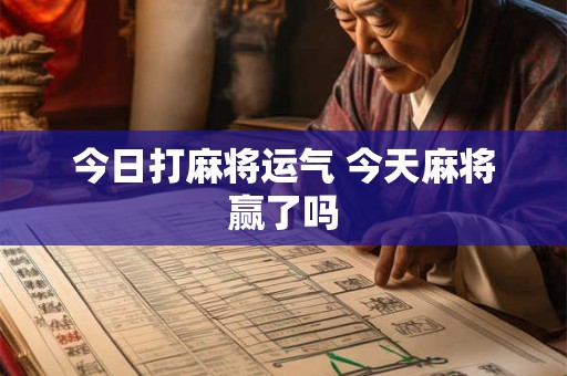 今日打麻将运气 今天麻将赢了吗