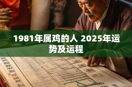 1981年属鸡的人 2025年运势及运程